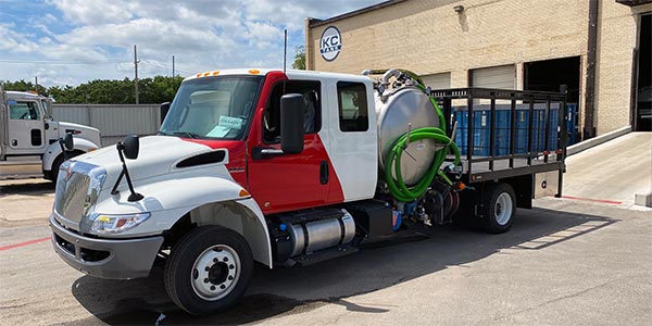 Portable Toilet Servicing Trucks w/2 to 6 Unit Carriers