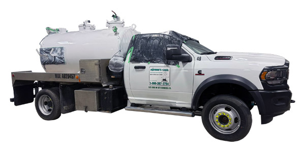Thanks to Ford On-Site Services (Nature’s Call) for their purchase of three new Dodges. We remounted their used Vacuum Systems on these new chassis while enhancing the specs at the same time. vacuum truck.